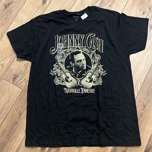 NWT XL Johnny Cash Black Tee Shirt #742